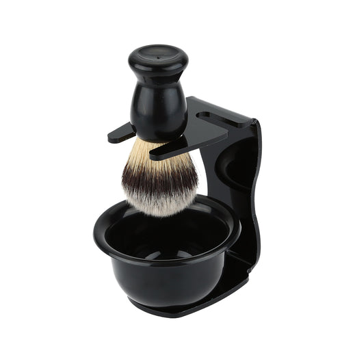 3 In 1 Shaving Soap Bowl + Brush+ Stand Bristle