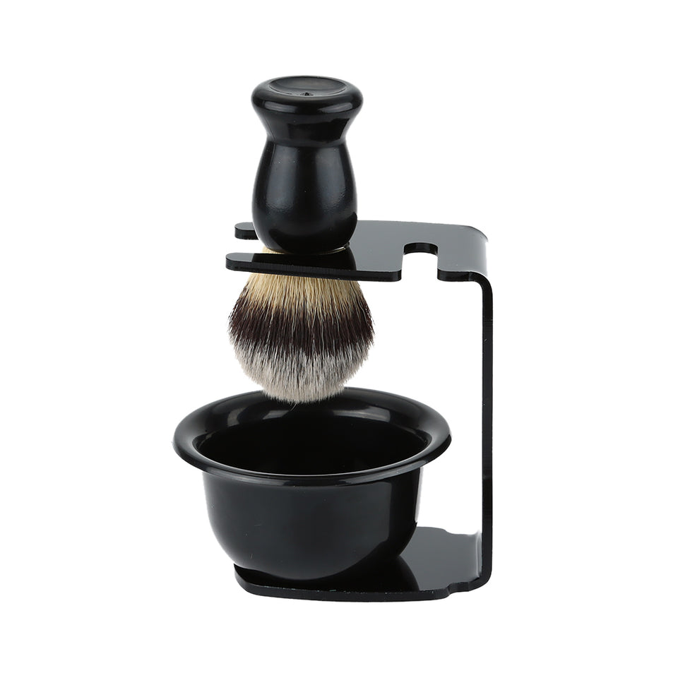 3 In 1 Shaving Soap Bowl + Brush+ Stand Bristle