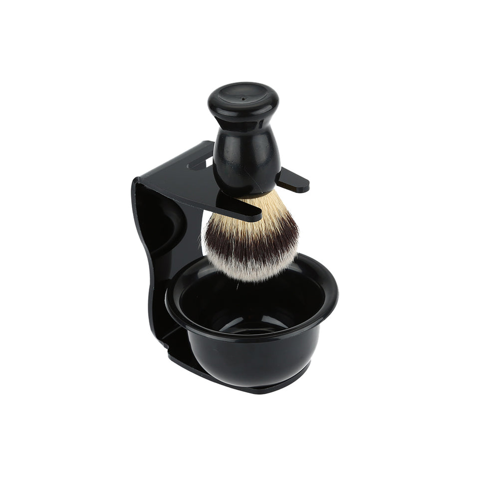 3 In 1 Shaving Soap Bowl + Brush+ Stand Bristle